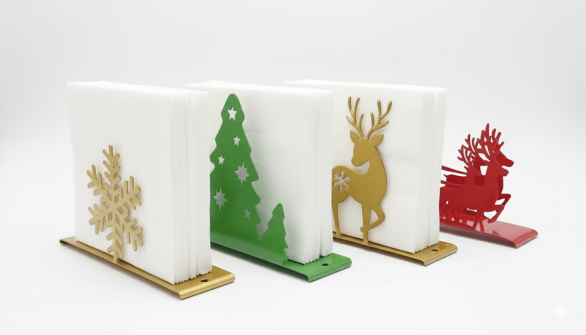 SERVILLETERO Acero Modelo NAVIDEÑOS Laser - REVA4