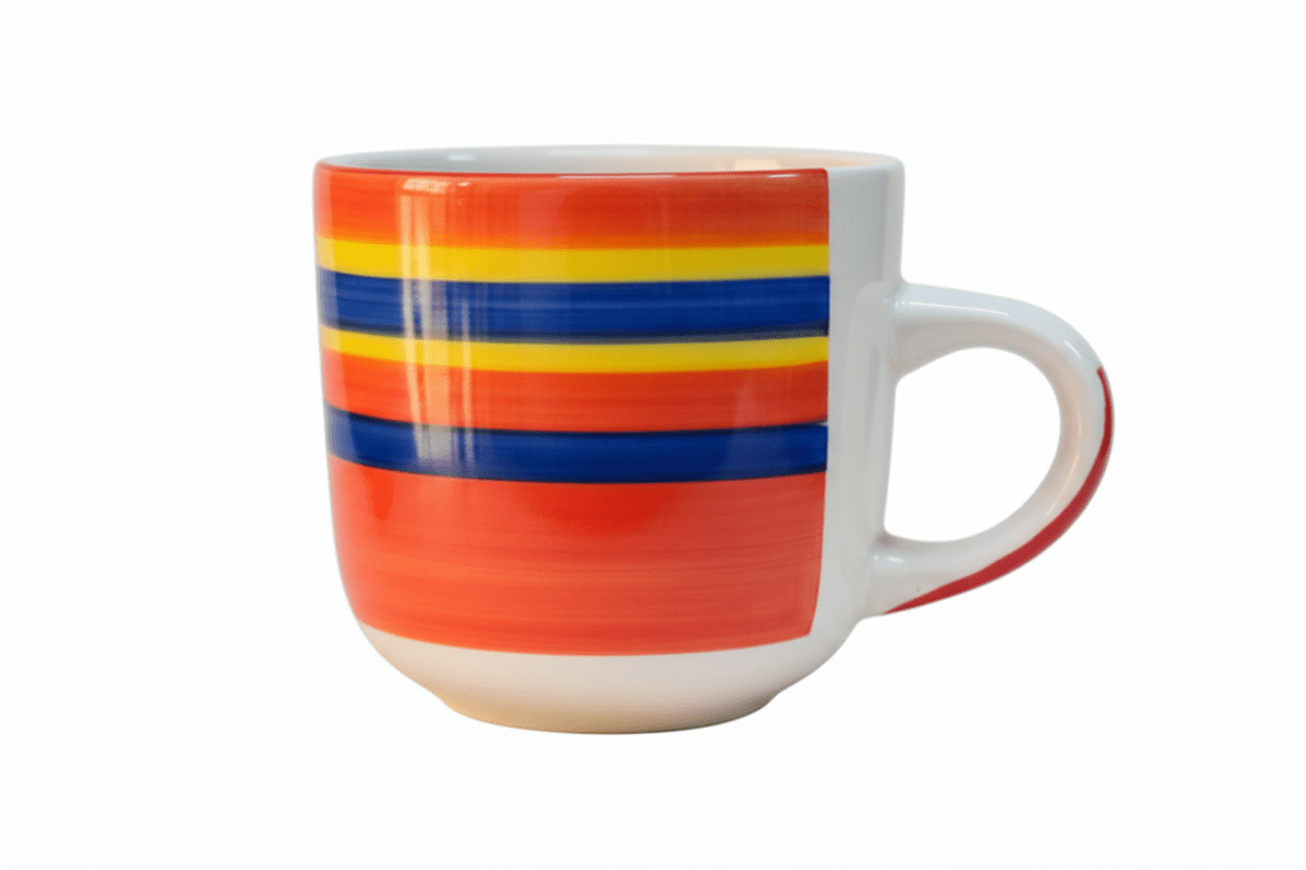 TAZA con PLATO LOZA 350 Rayas2