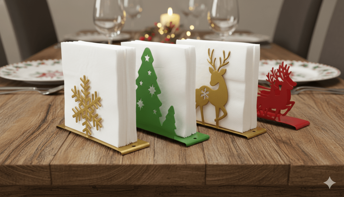 SERVILLETERO Acero Modelo NAVIDEÑOS Laser - REVA14