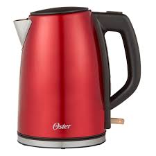 HERVIDOR Electrico OSTER 1.7 LT Acero Inoxidable y Rojo Clasico1