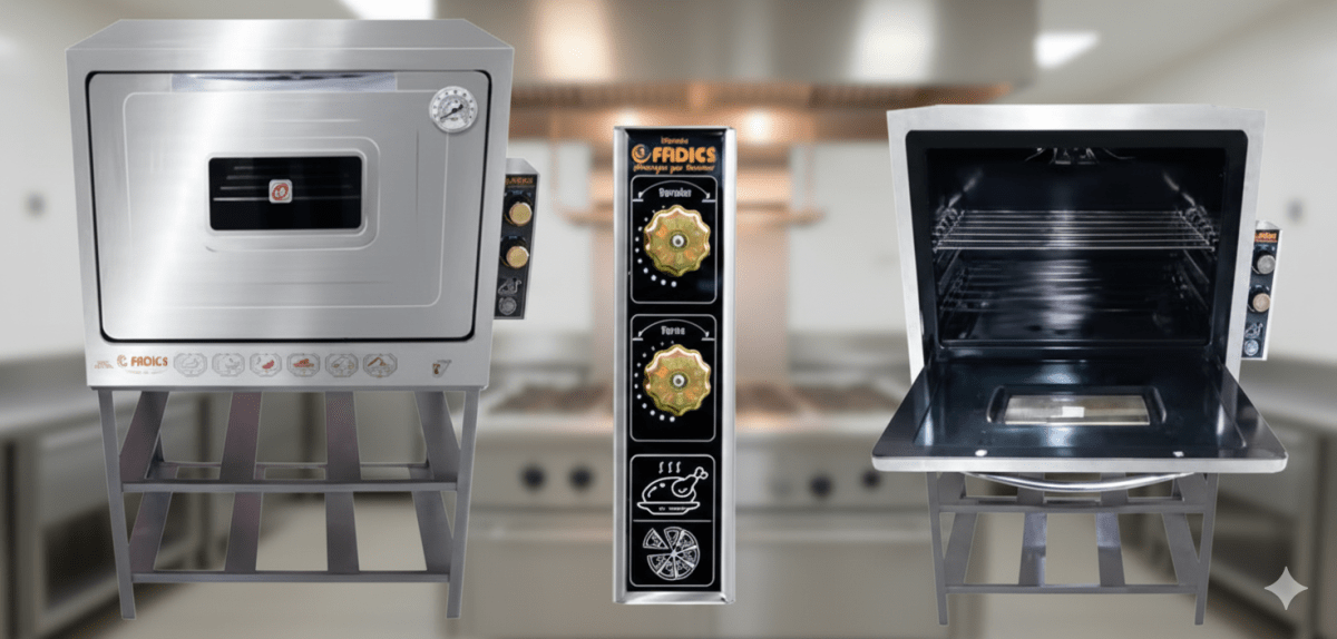 HORNO a GAS INDUSTRIAL Total ACERO Con DORADOR + PIROMETRO - FADIC1