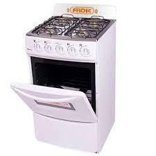 COCINA a GAS con HORNO 4 hornillas SAMI con RESPALDAR tablero ACERO colores - FADIC2