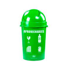 PAPELERA Cosmos # 80 Con Tapa y LOGO ECOLOGICO - REY6