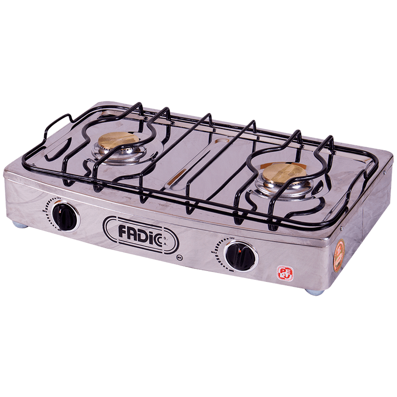 COCINA a GAS 2 Hornillas CLASICO 2 Pz GRANDE Tablero Acero Sin Tapa - FADIC1
