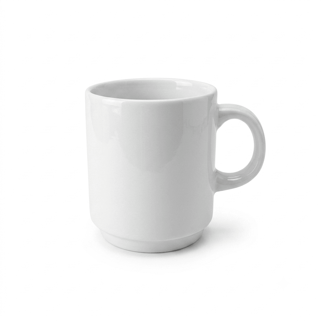 JARRO De Loza Recto 11 oz BLANCO - CAJA DE 48 UND1