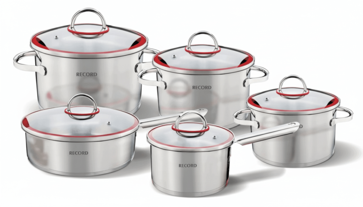 JGO De OLLAS Acero Inoxidable MAYA Tapa Acero1