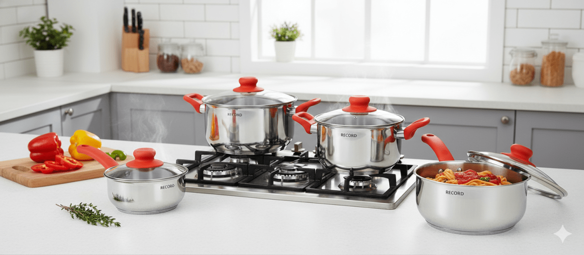 JGO de OLLAS TENTAZIONE acero INOXIDABLE fondo DIFUSOR - RECORD2