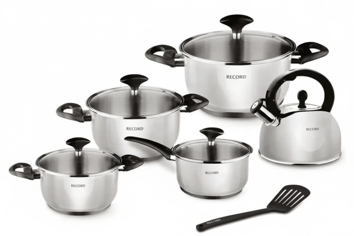 JGO OLLA ACERO INOX. T/VIDRIO EMMA X 11 PZ.1