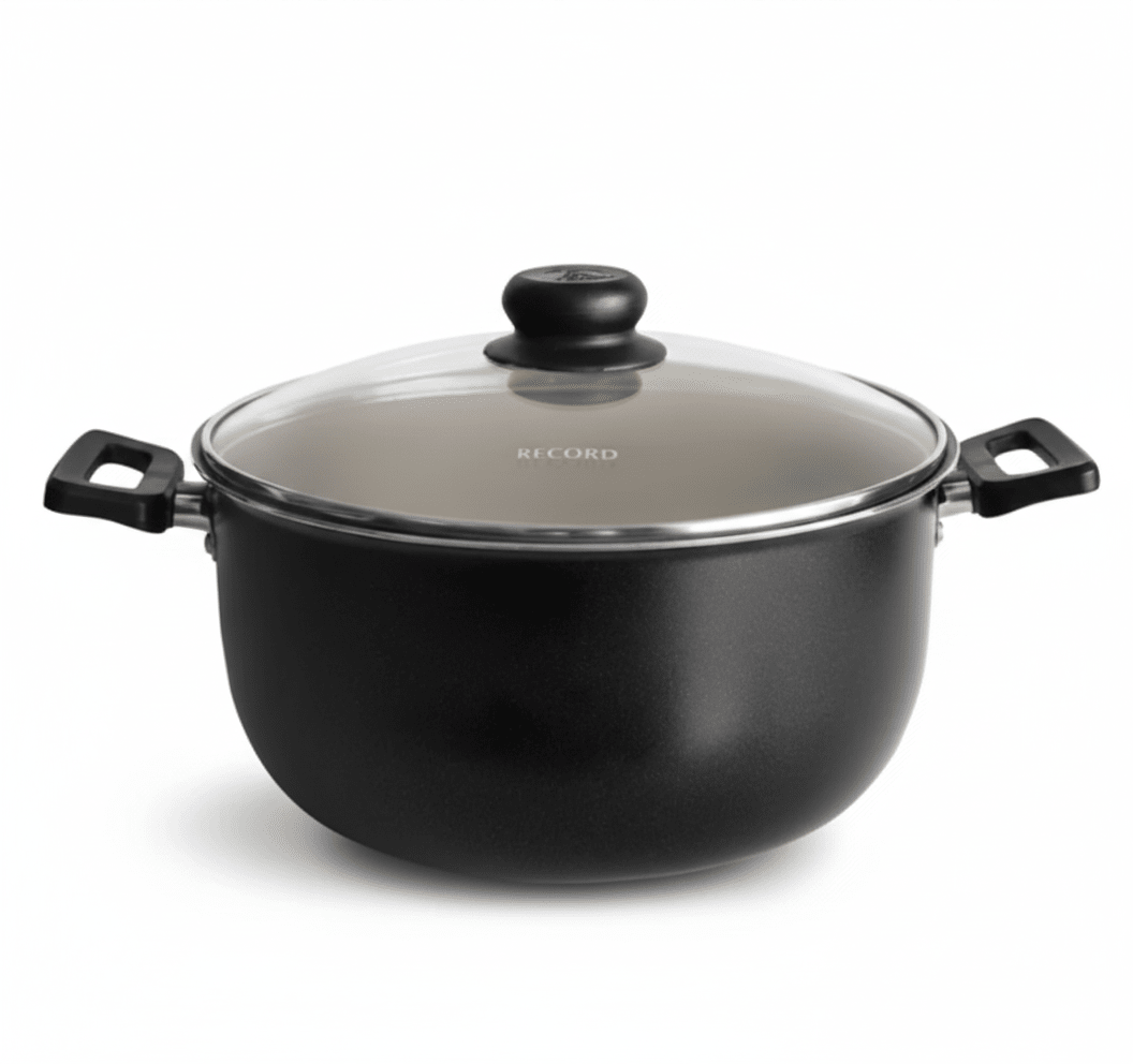 Juego De Ollas ANTIADERENTE x 9 Pz. Negro y Rojo- RECORD3