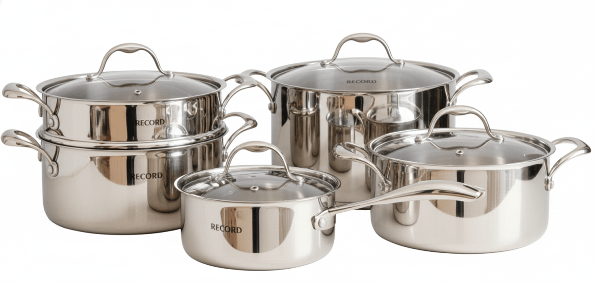 JUEGO De OLLAS PIACCERE Acero Inoxidable 9 Pz Tapa Acero1