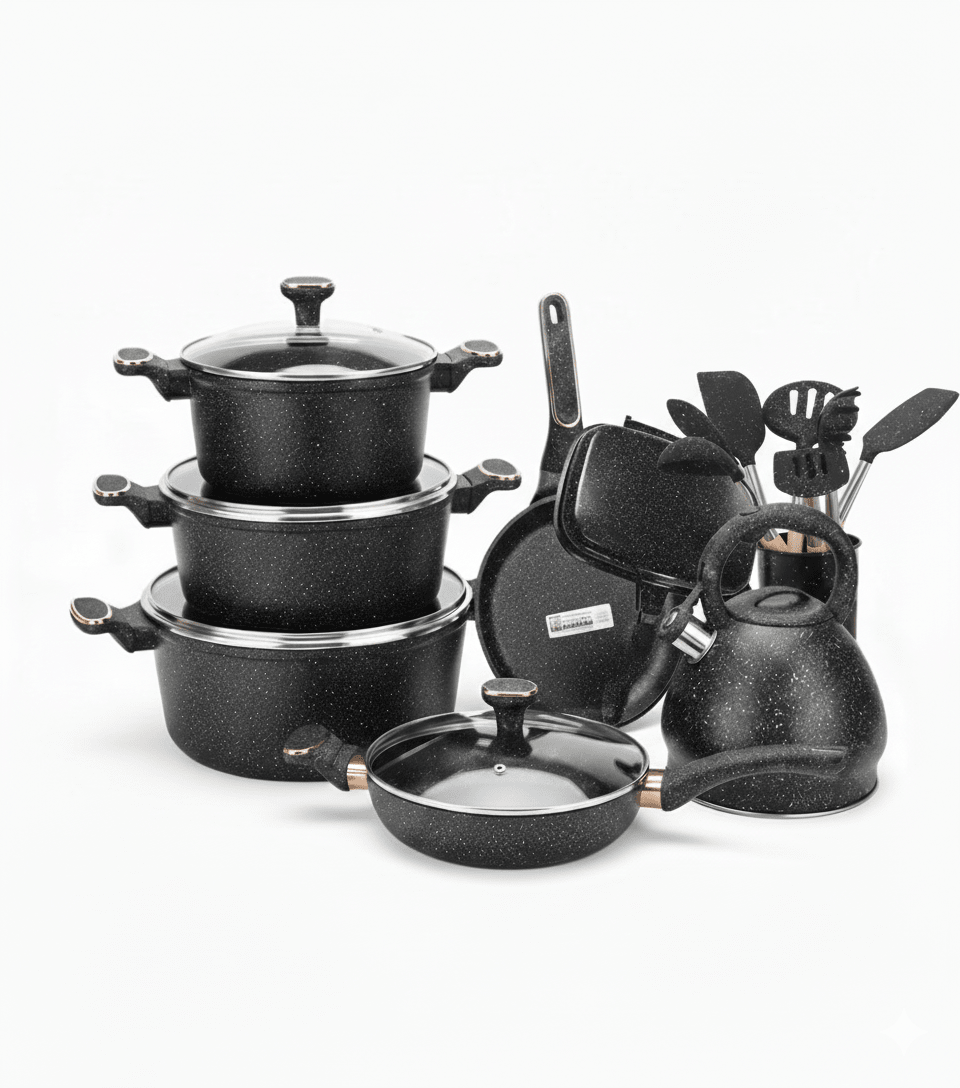 JUEGO DE OLLAS ROCA VOLCÁNICA 20 PZS SOLANGEL4