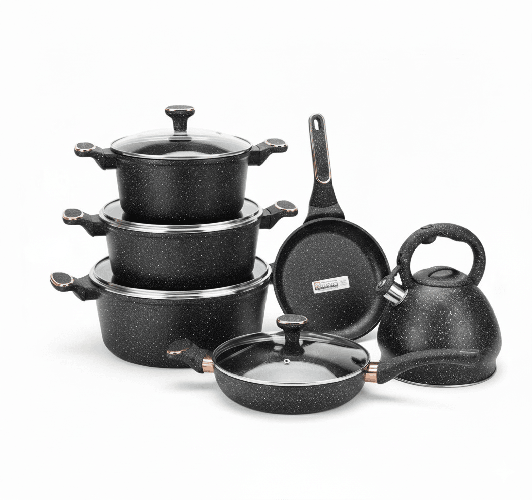 JUEGO DE OLLAS ROCA VOLCÁNICA 20 PZS SOLANGEL1