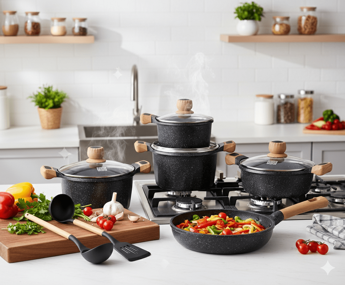 JUEGO de Ollas ROCA VOLCÁNICA 12 Pzs – SOLANGEL6