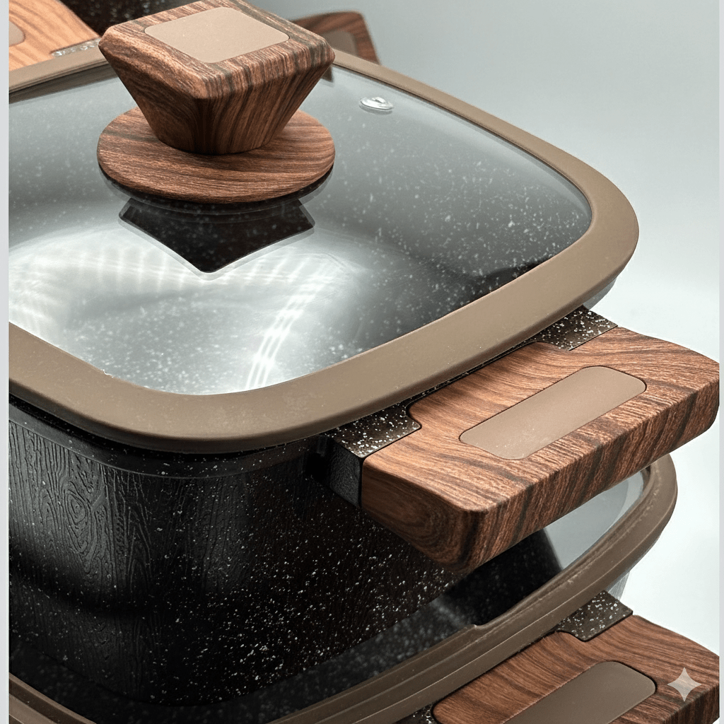 JUEGO De Ollas ROCA VOLCANICA x 10 Pzs3