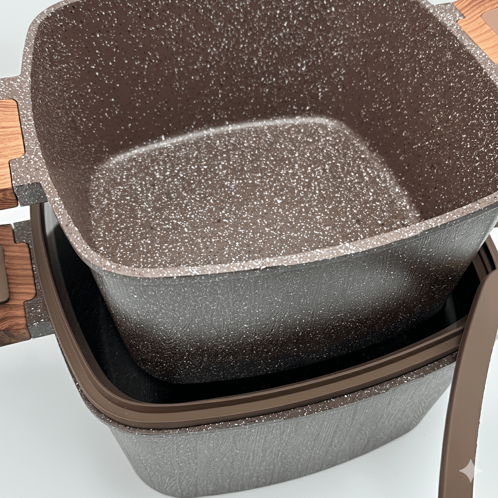 JUEGO De Ollas ROCA VOLCANICA x 10 Pzs5