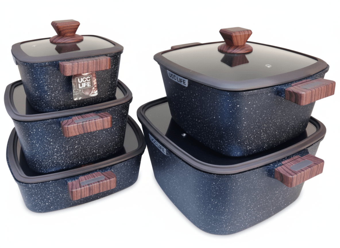 JUEGO De Ollas ROCA VOLCANICA x 10 Pzs1