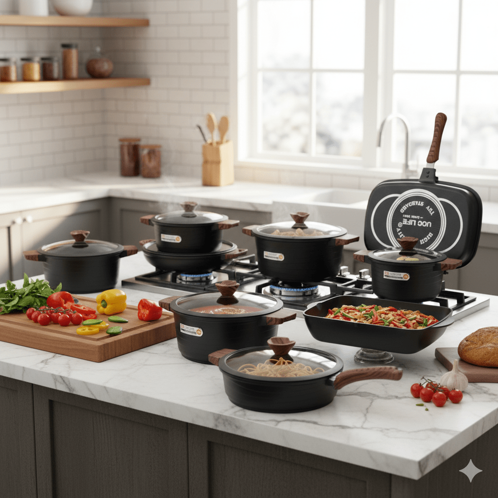 JUEGO DE OLLAS ROCA VOLCÁNICA x 14 Piezas – SOLANGEL3