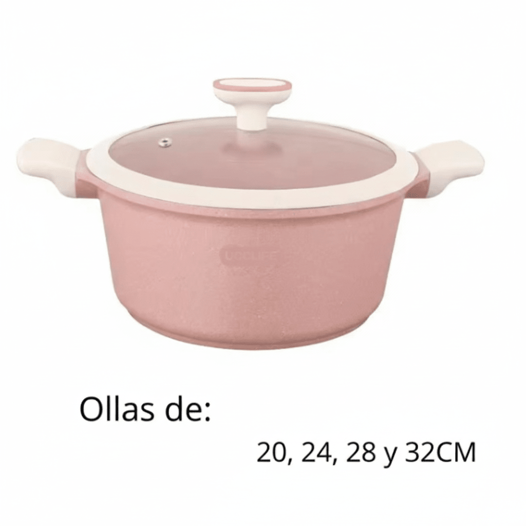 JUEGO DE OLLAS ROCA VOLCÁNICA ROSADO x16 PZS – SOLANGEL3