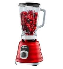 LICUADORA De 3 Velocidades Vaso PIREX 700 Watts Cromada y Rojo - OSTER2