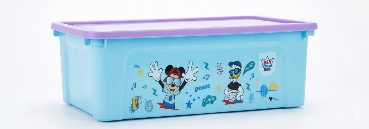 CAJA ULTRAFORTE 30 lt con tapa DISNEY FROZEN, MICKEY TOY STORY2