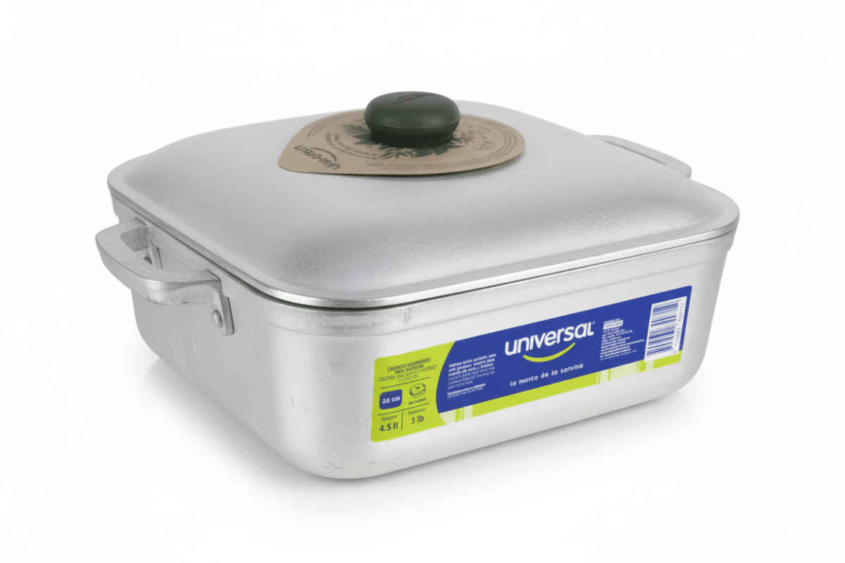 OLLA CALDERO Fundido CUADRADO 24 Cm Con Tapa - UNIVERSAL1