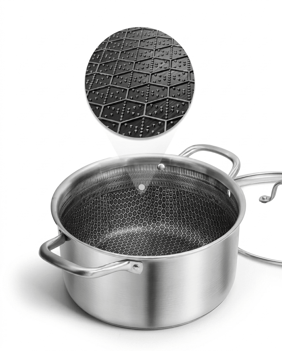 OLLA De Acero Tapa Vidrio Con Malla Anthiaderente1