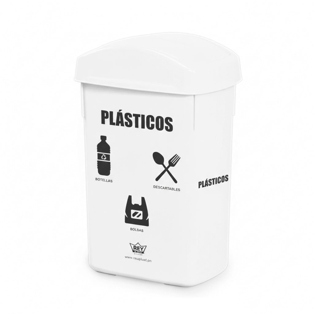 PAPELERA RECTANGULAR # 30 C/LOGO - ECOLOGICO2