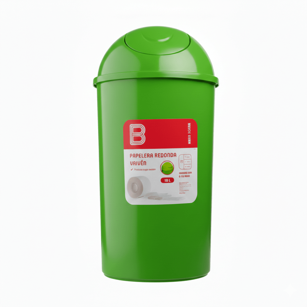 PAPELERA Redonda Tapa Vaiven 18 lt -2