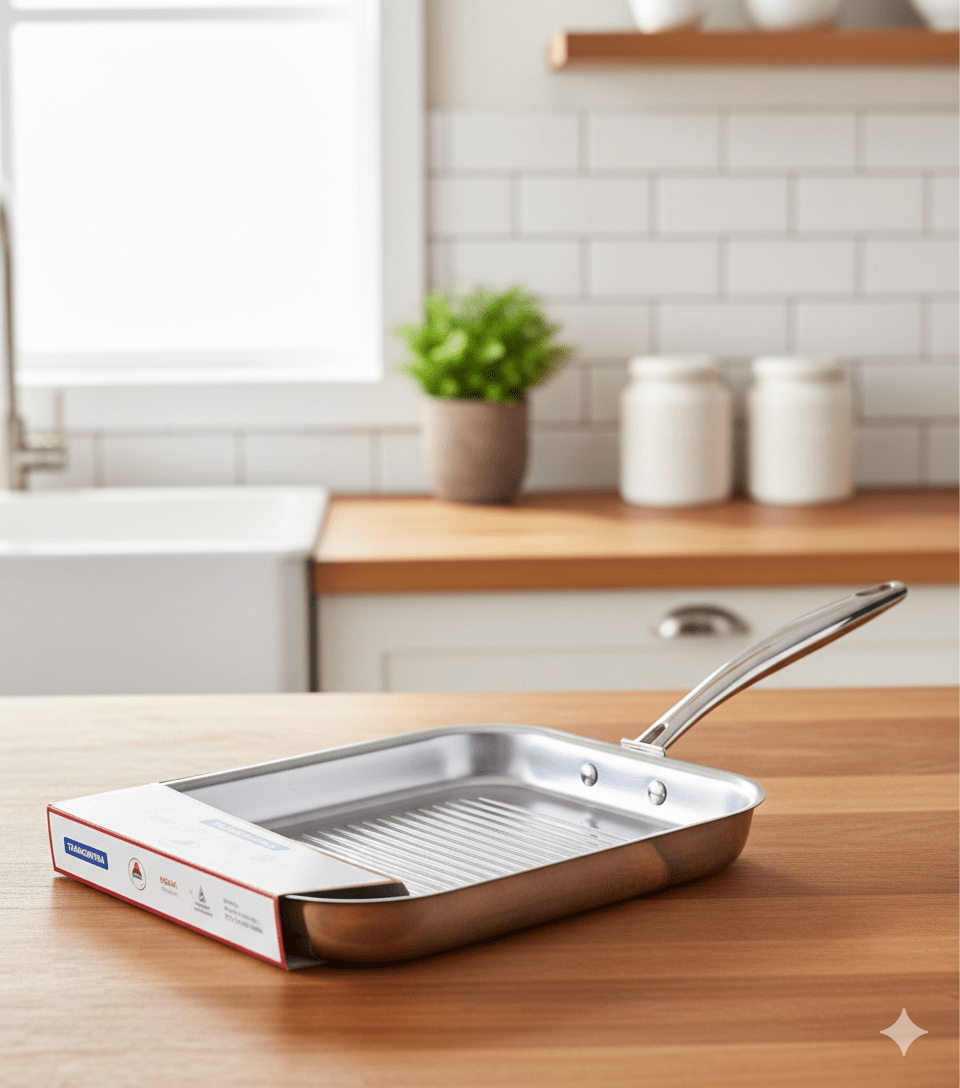 PLANCHA PARRILLERA Acero Inox GRANO 28 x 28 Cm 1.9 Lt x 2.6 mm - 62159/280 - TRAMONTINA1