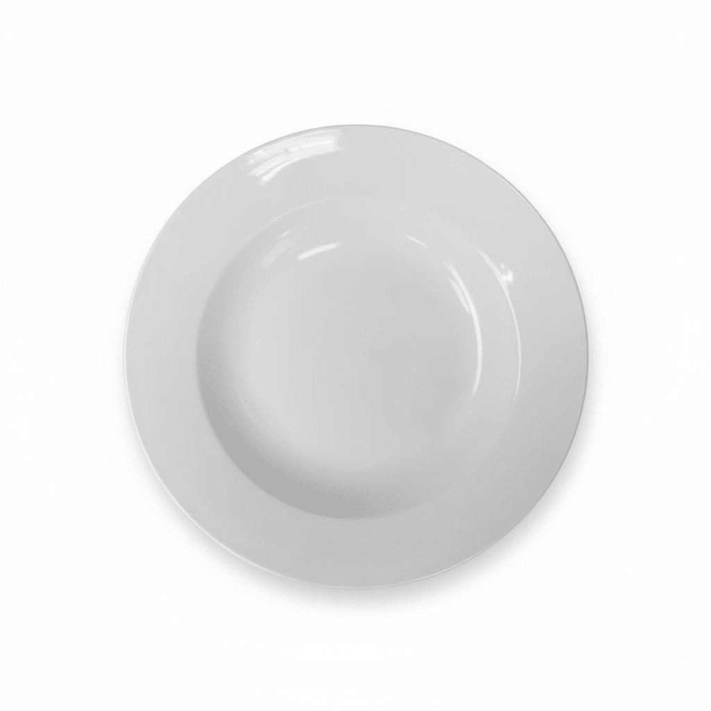 PLATO De Loza  BLANCO Hotelero PESADO - Hondo y Tendido - ICHIMAT2