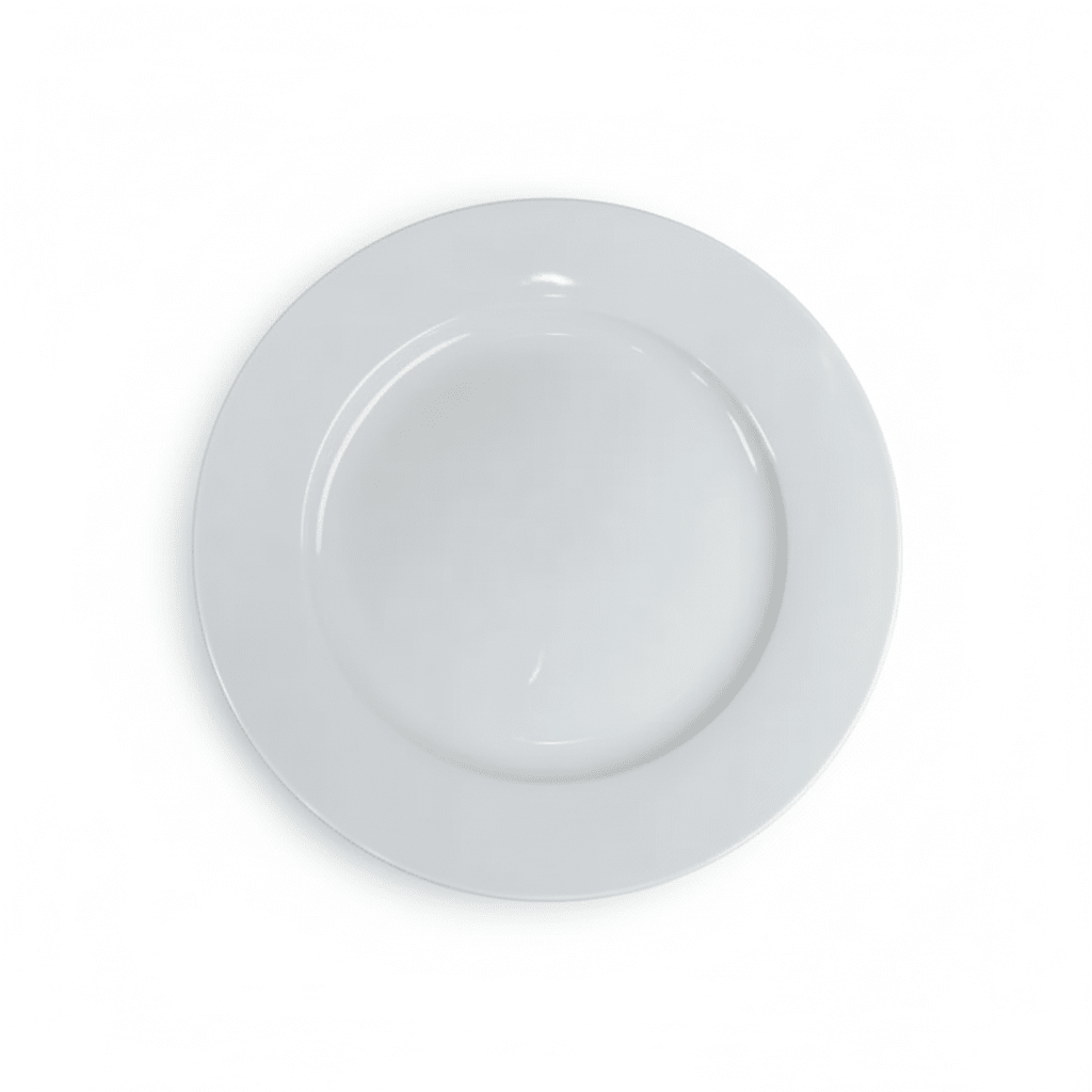 PLATO De Loza  BLANCO Hotelero PESADO - Hondo y Tendido - ICHIMAT1