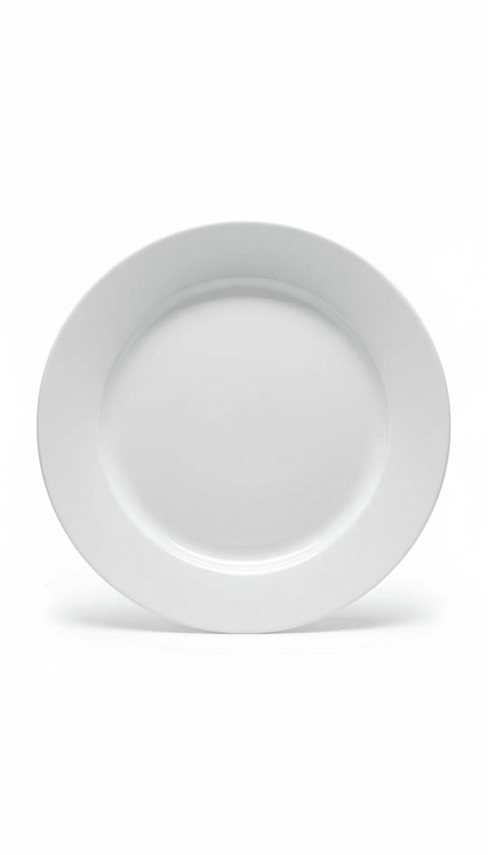 PLATO De Loza REDONDO Parrillero 10.5 Hotelero Blanco - MATUCITA1