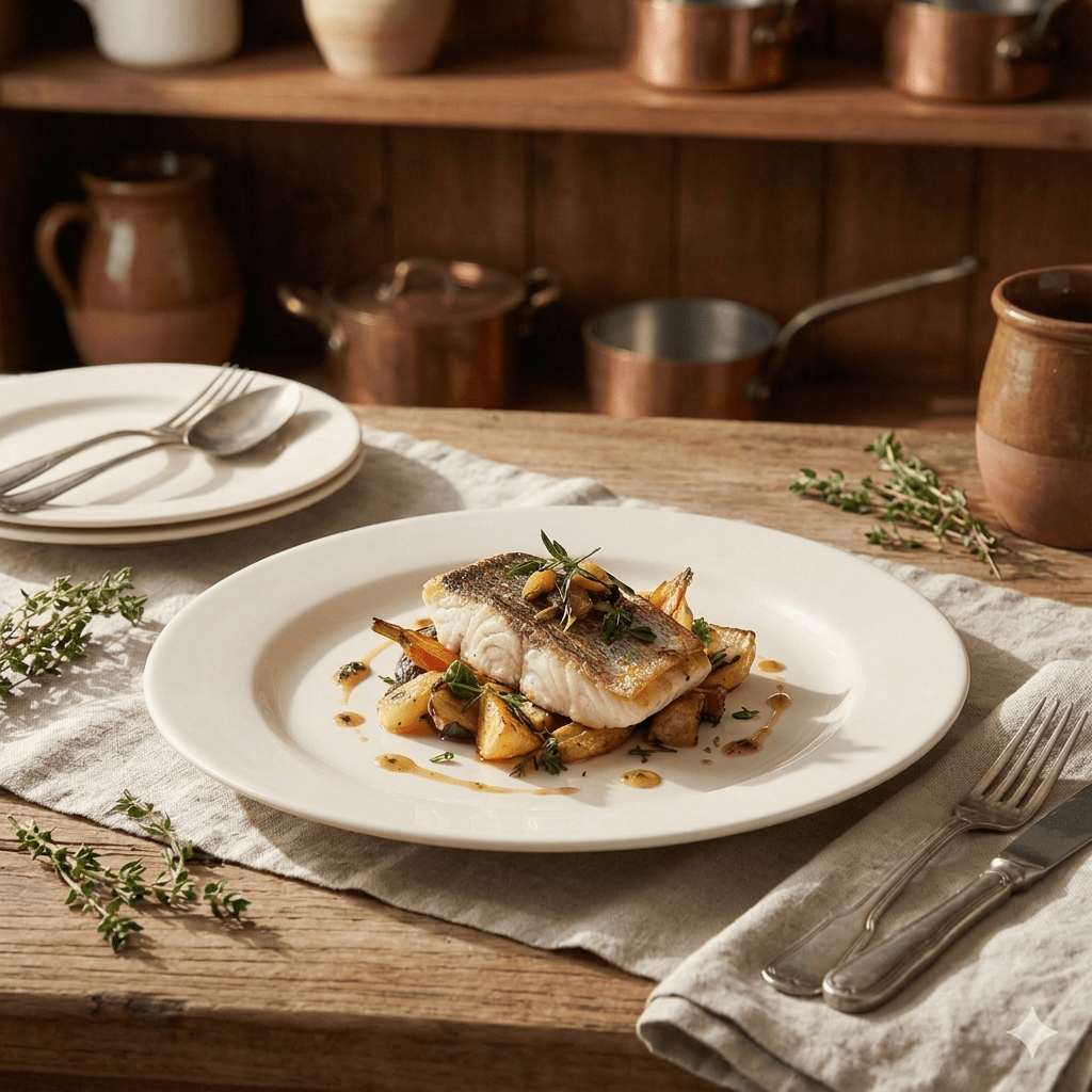PLATO De Loza TENDIDO Pando 23.8 Cm AMERICANO Blanco1