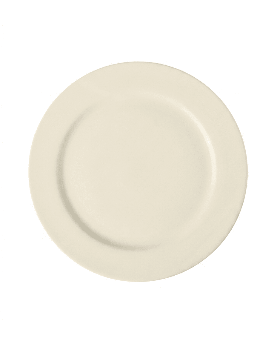 PLATO De Loza TENDIDO Pando 23.8 Cm AMERICANO Blanco2