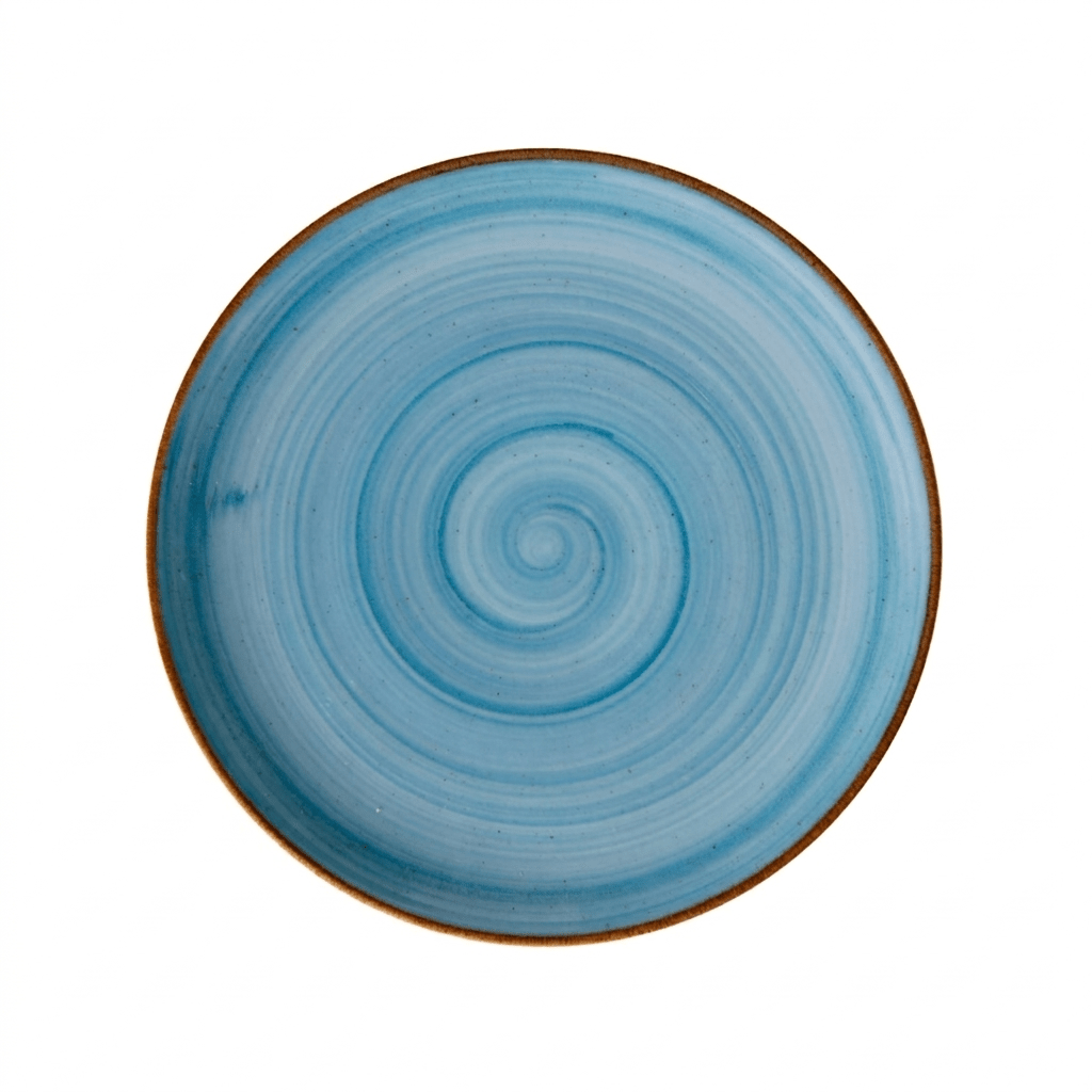 PLATO De Loza COUPE 28.4 Cm Artisan AZUL1