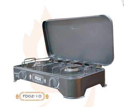 COCINA a GAS 2 Hornillas PRINCESA CHICA Esmaltada Con Tapa GRIS - FADIC1