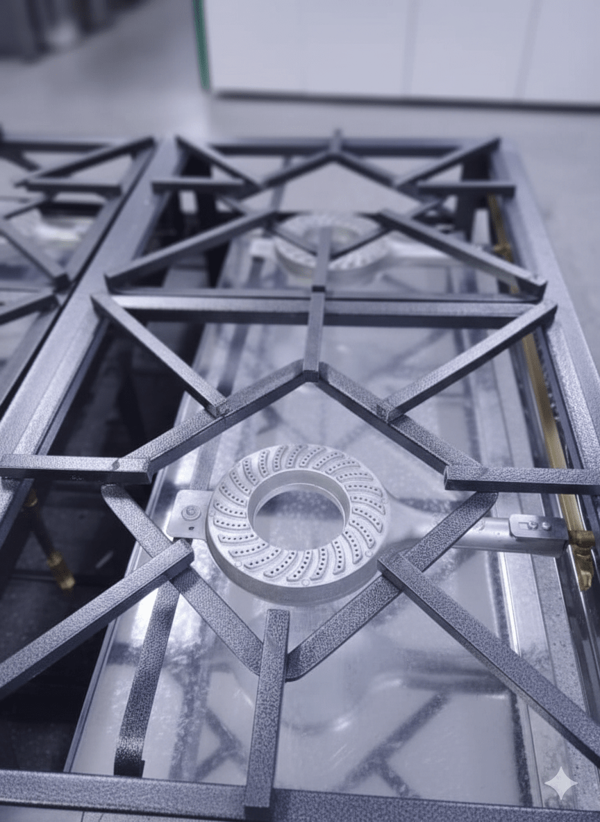 COCINA SEMI-IND 04 Hornillas PIE Desmontable Frotal Acero Quemador Aluminio 5/8 - IPERGAS2