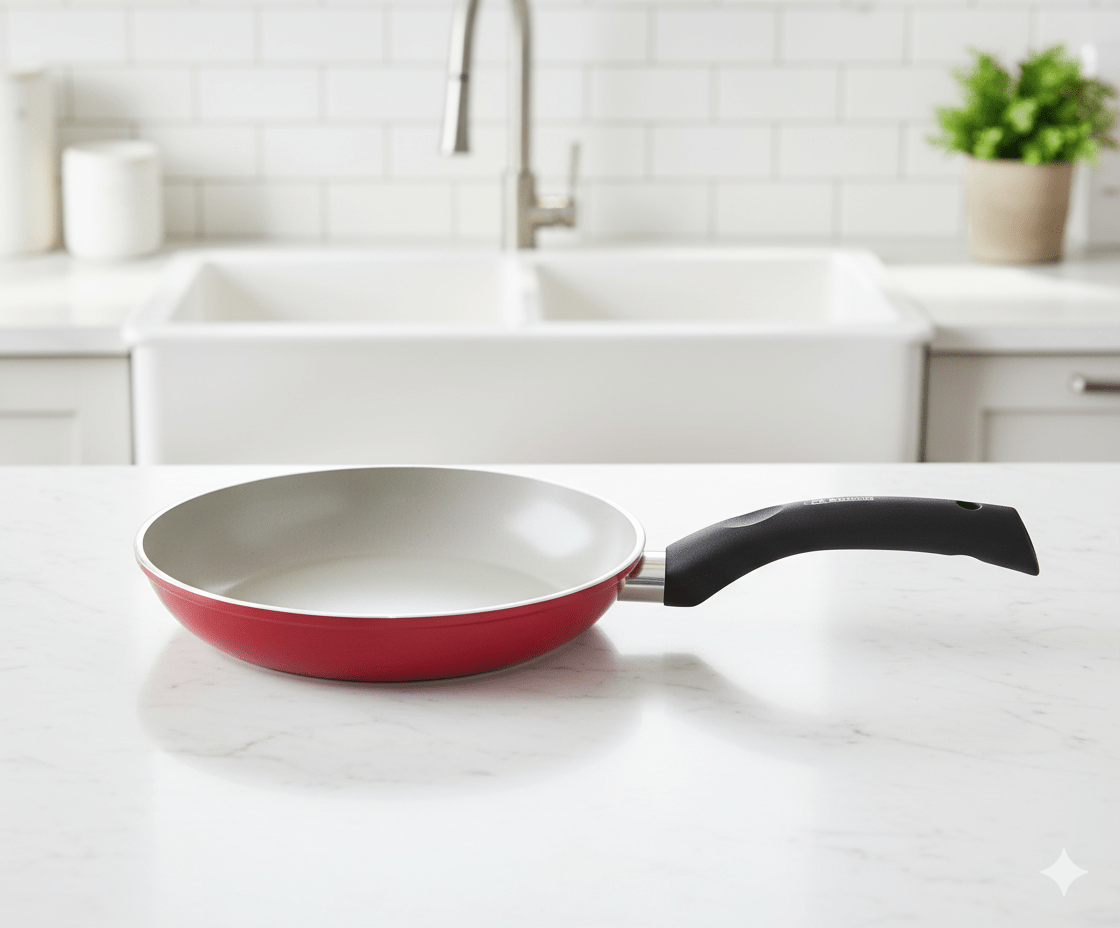 SARTEN Aluminio Tipo CERAMICA Sin Tapa # 22 - ROJA - RECORD1