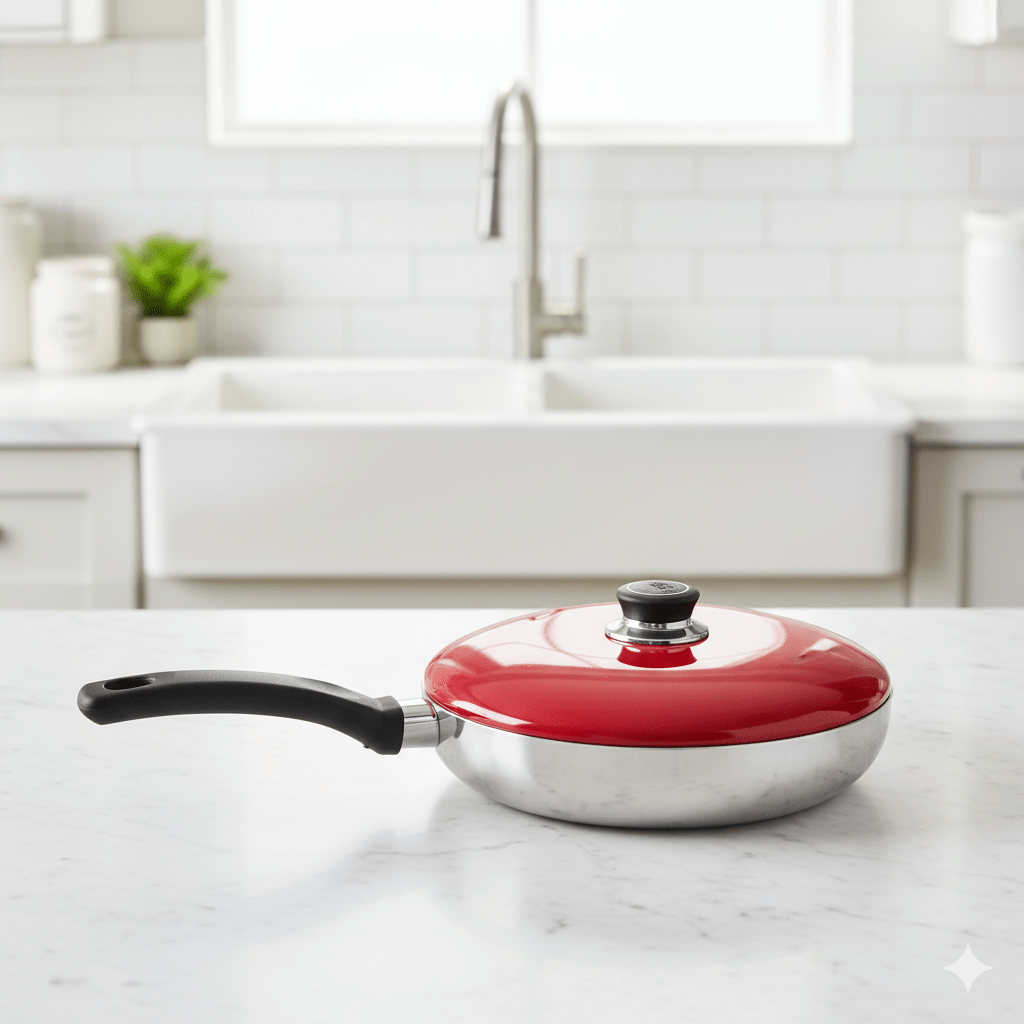 SARTEN BOMBE aluminio ANODIZADO tapa roja # 20 - RECORD1