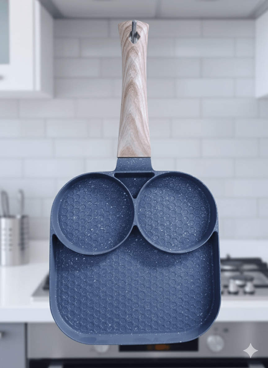 SARTEN Para PANCAKE Con 3 Divisiones - ABHER1