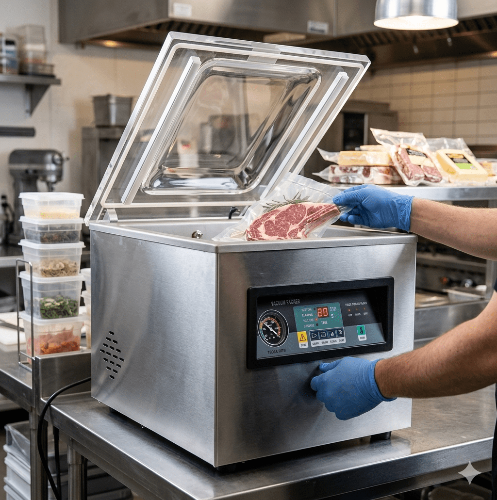 MAQUINA EMPACADORA AL VACIO 2 SELLOS 750W 42X44X15CM4