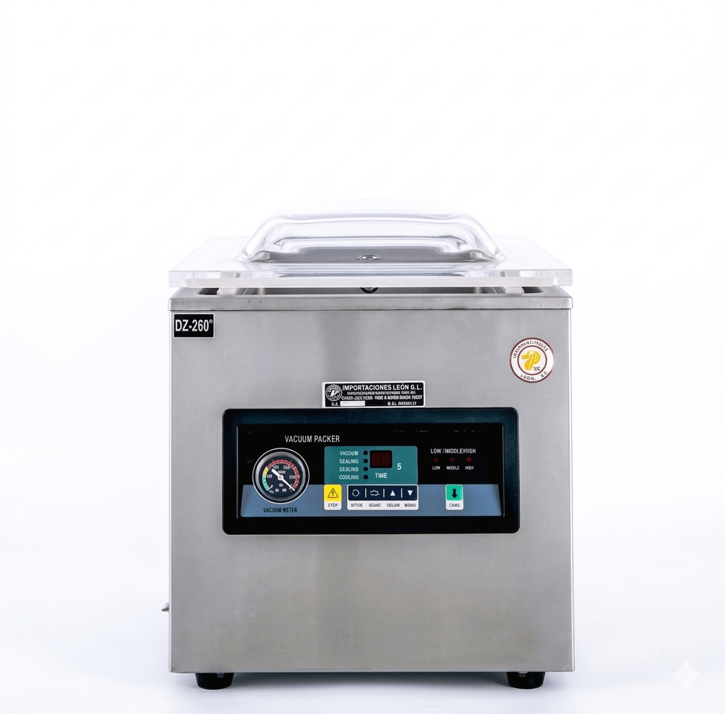 MAQUINA EMPACADORA AL VACIO 2 SELLOS 750W 42X44X15CM2