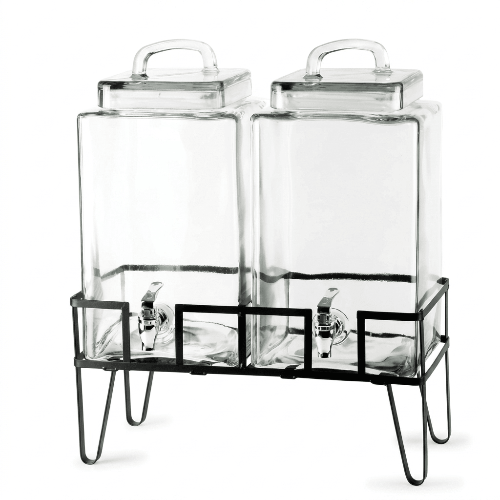 SET de DISPENSADORES x 2 Modelo VENETIAN 316 oz Con Soporte de METAL1