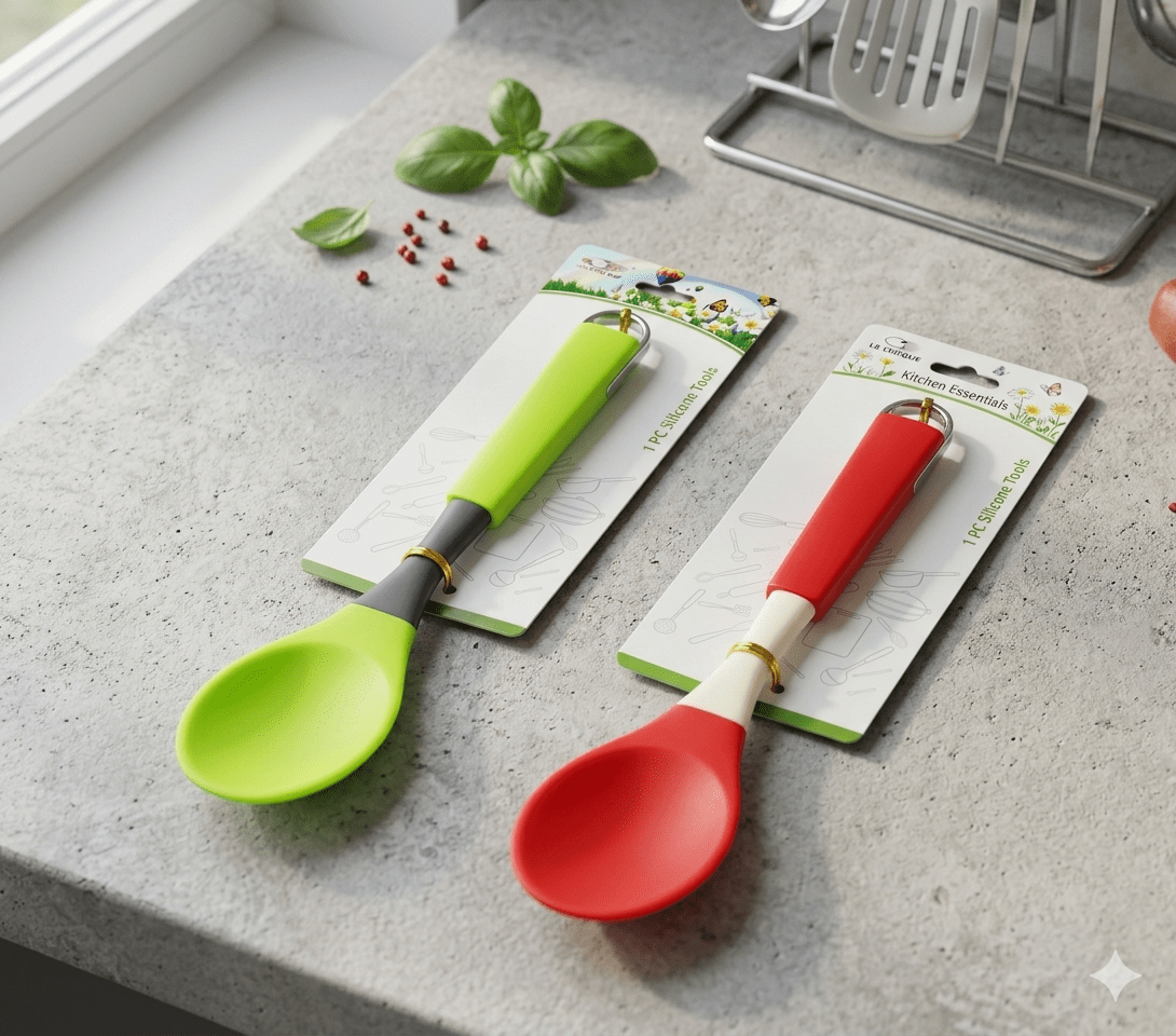 CUCHARA De SILICONA Mango Rojo y Verde4