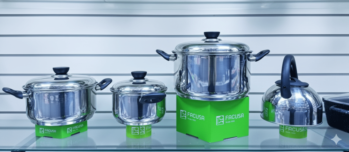 SET De OLLAS inox. Con Tapa Acero Con TETERA1