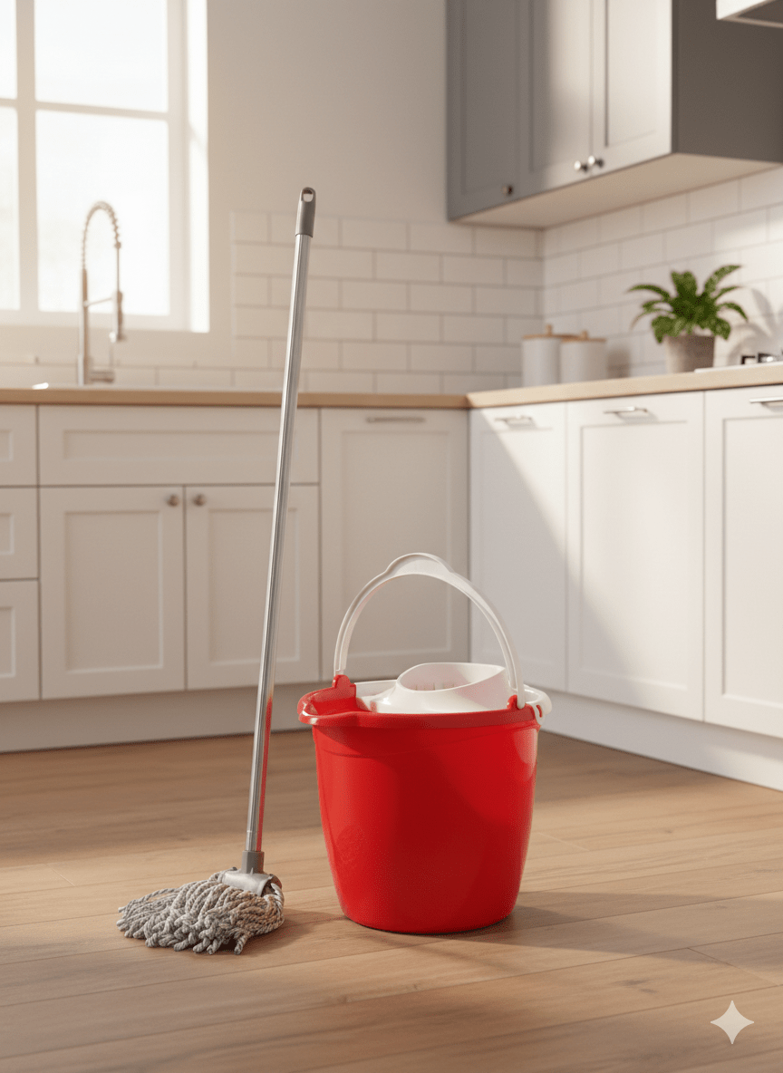 SET REY UTIL 13 Litros Con ESCURRIDOR y Mopa2