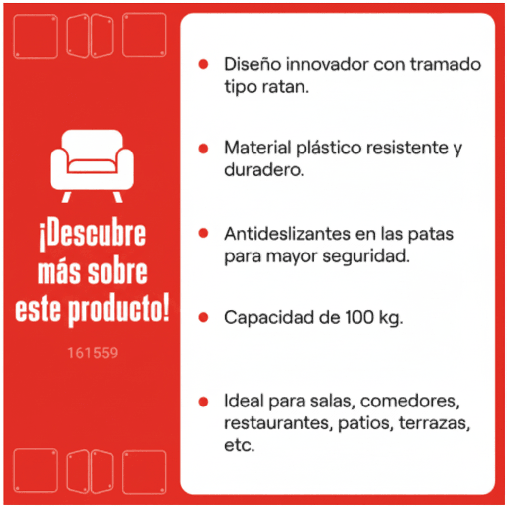 SILLA Plastica Modelo LOMBOK3