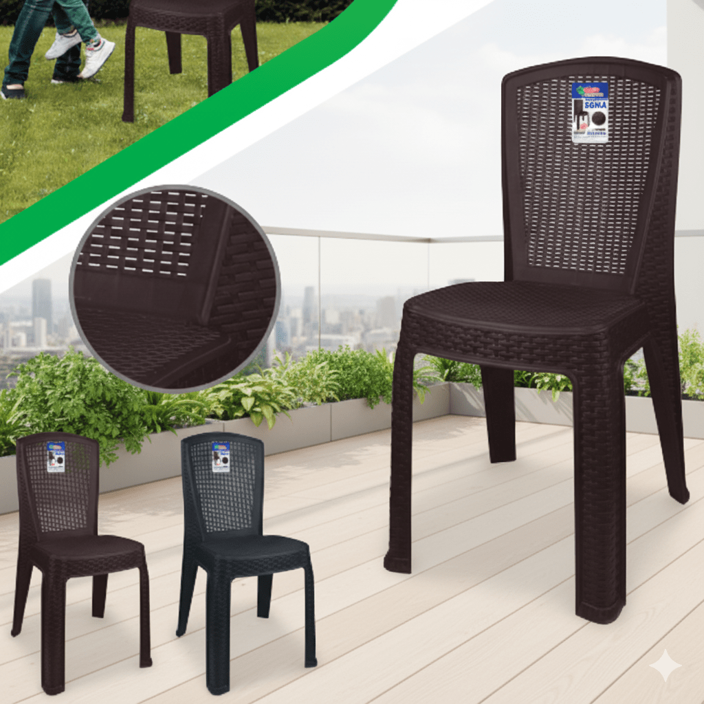 SILLA Plastica RATAN Modelo SAONA Sin Brazo - HERCUPLAST1