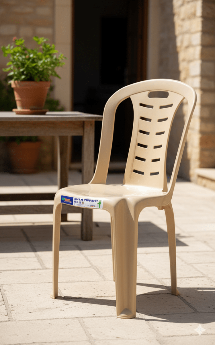 SILLA Plastica TIFFANY Sin BRAZO CREMA - HERCUPLAST1
