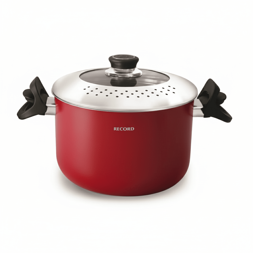 SPAGUETERA Roja Champan Antiadherente # 22 Con Tapa - RECORD1